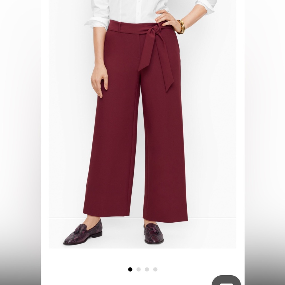 Black Talbots XLP wide cropped pants with belt